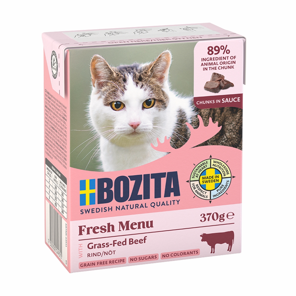 BOZITA dla kota kawałeczki w sosie z wołowiną 370g